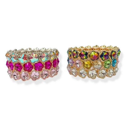 MUST-HAVE: Crystal Flower Stretch Bracelets