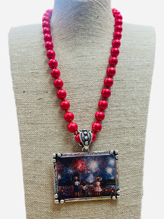 Kids & Fireworks Necklace